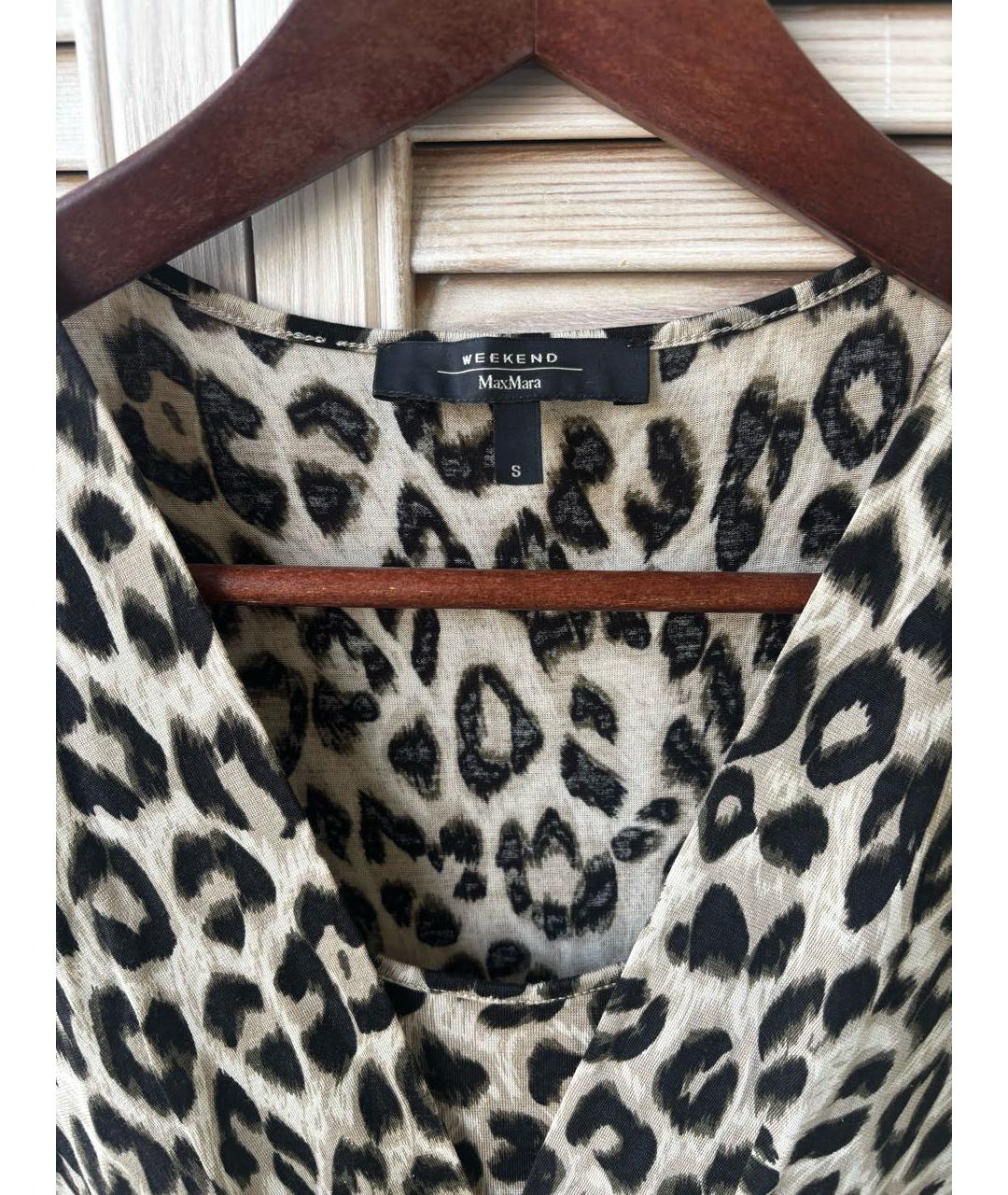 WEEKEND MAX MARA Мульти хлопковое повседневное платье, фото 6