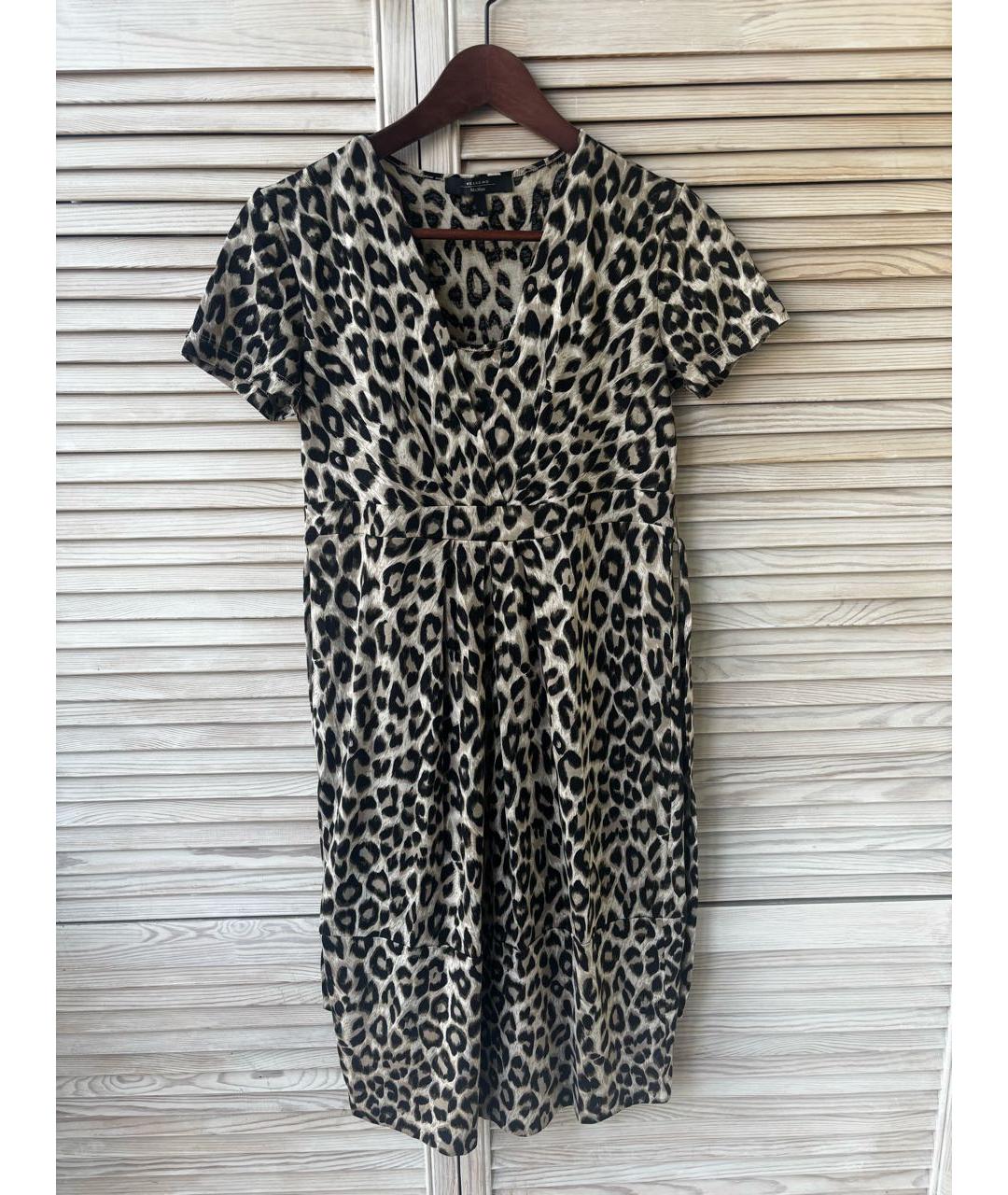 WEEKEND MAX MARA Мульти хлопковое повседневное платье, фото 9