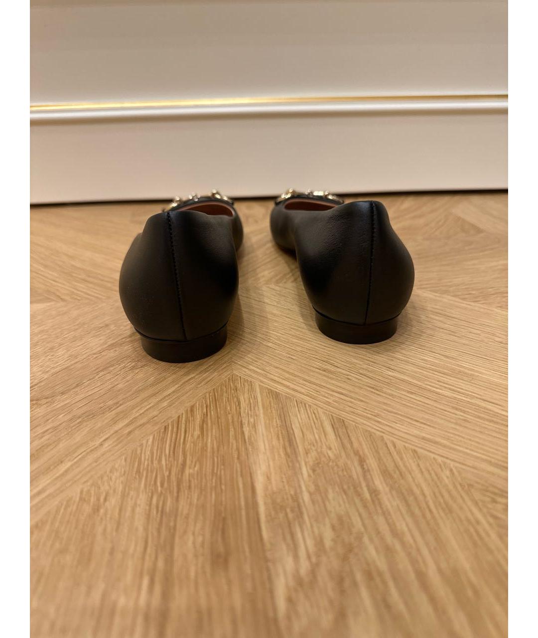 GUCCI Черные кожаные балетки, фото 4