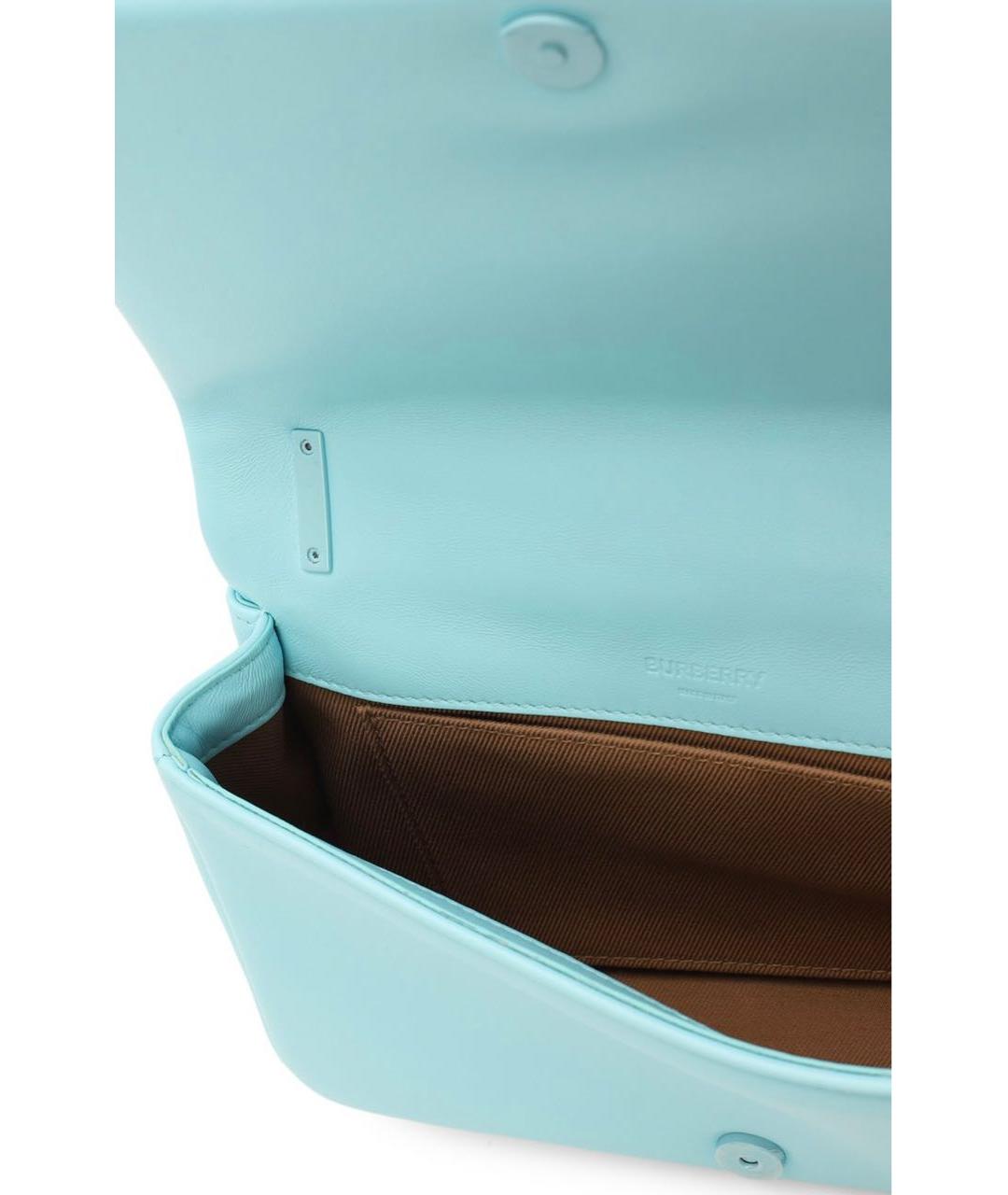 BURBERRY Голубая кожаная сумка через плечо, фото 4
