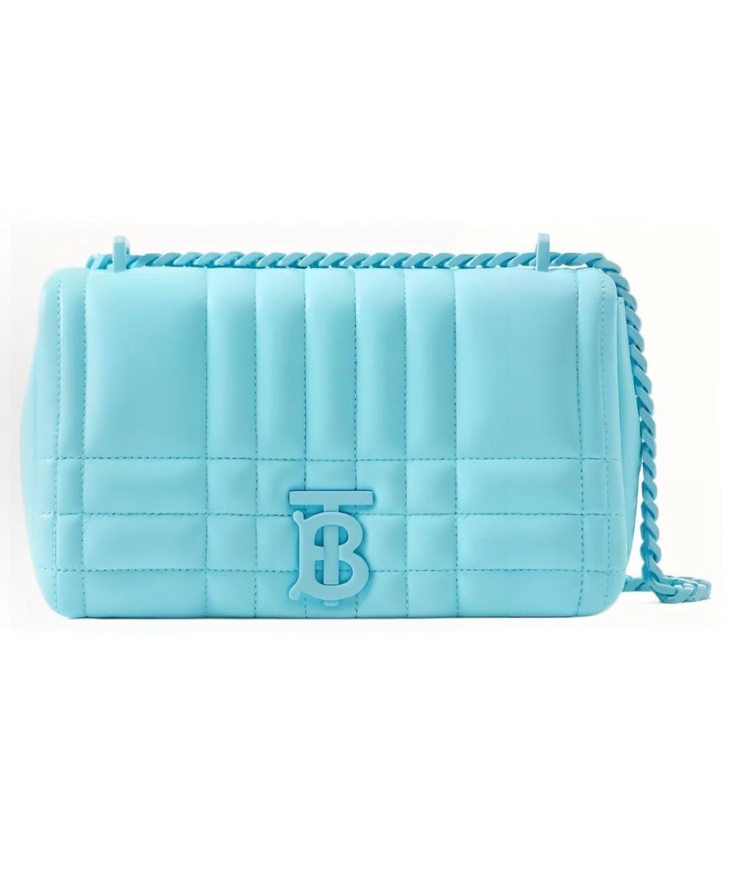 BURBERRY Голубая кожаная сумка через плечо, фото 5