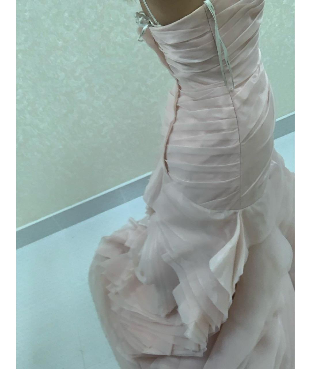 VERA WANG Розовое шифоновое свадебное платье, фото 7