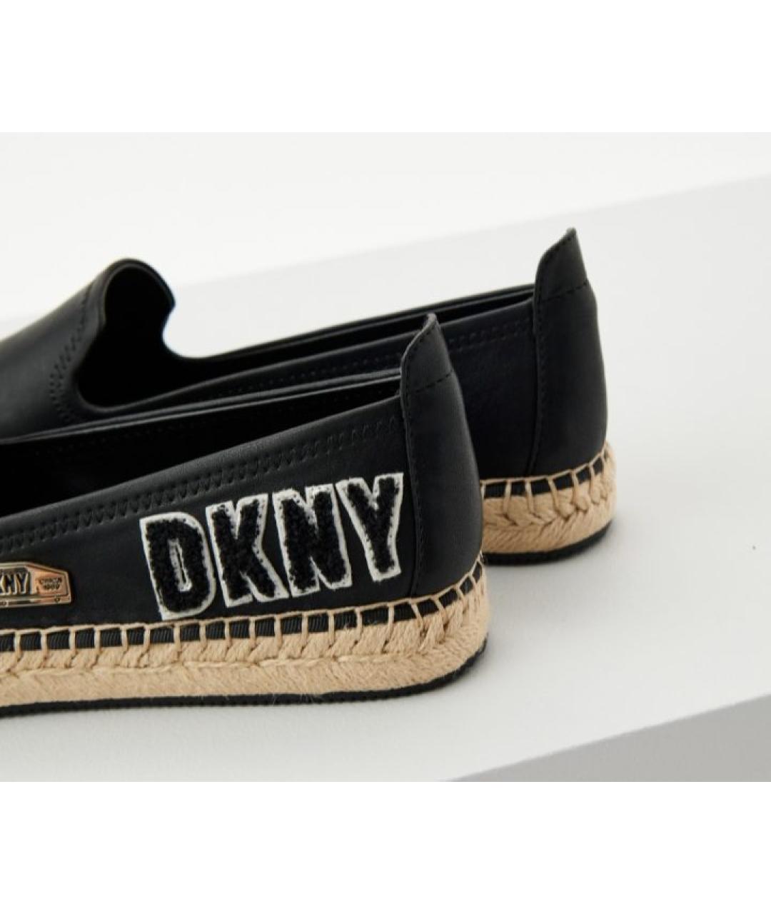 DKNY Черные кожаные эспадрильи, фото 4