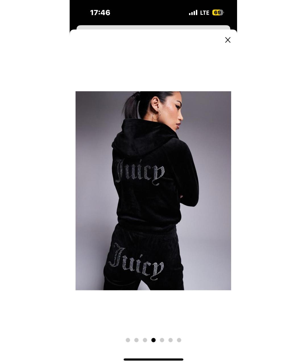JUICY COUTURE Черный шелковый костюм с брюками, фото 4