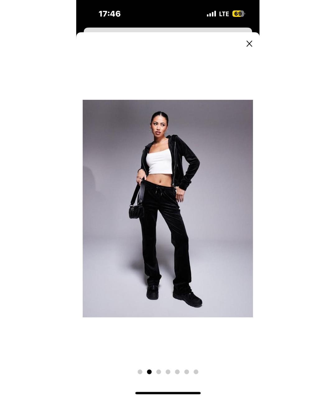 JUICY COUTURE Черный шелковый костюм с брюками, фото 2