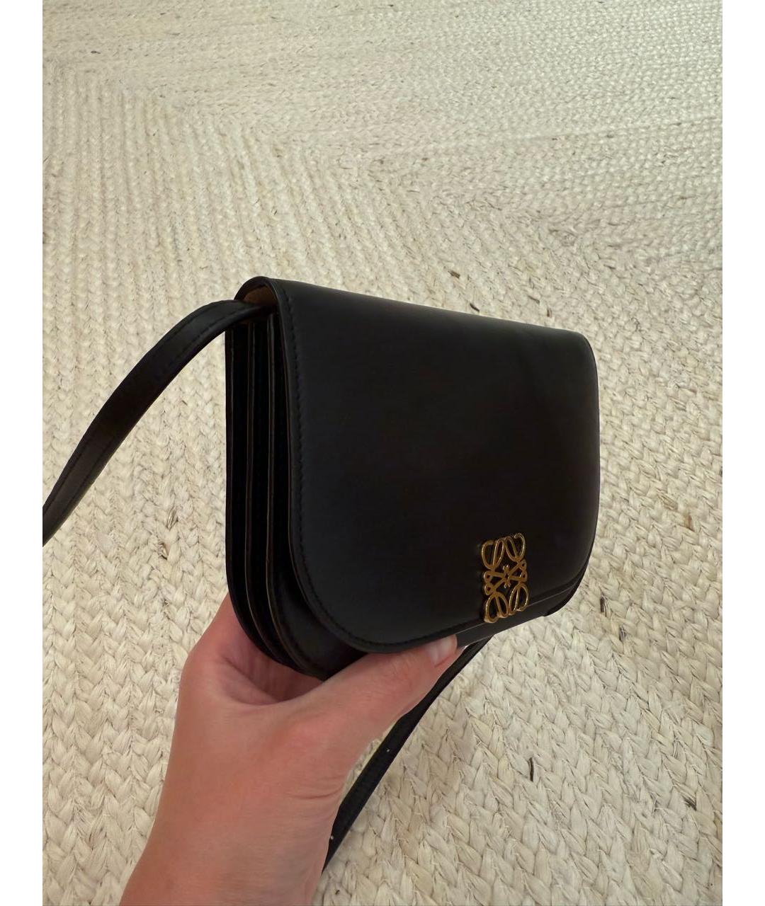 LOEWE Черная кожаная сумка через плечо, фото 3