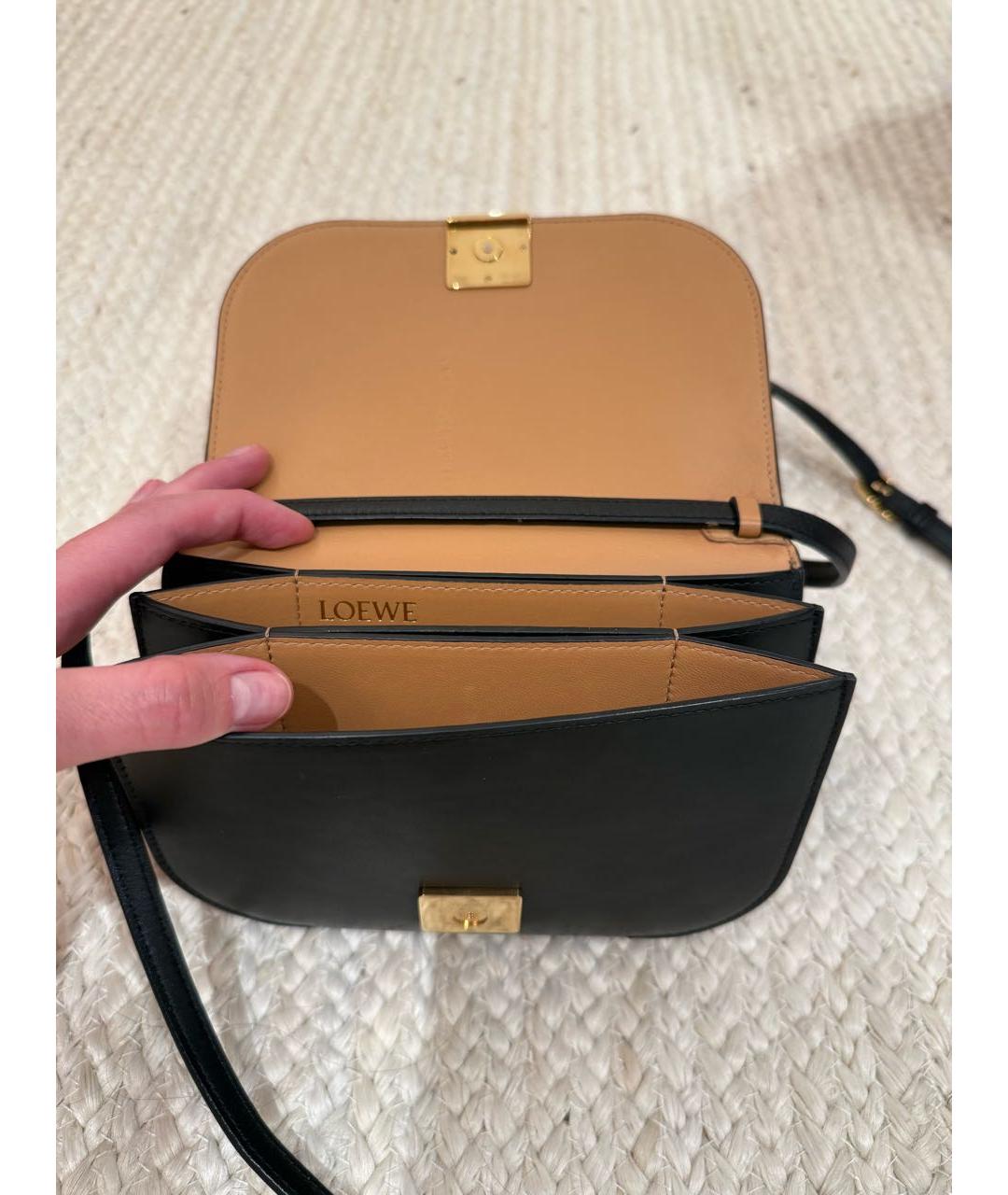 LOEWE Черная кожаная сумка через плечо, фото 4