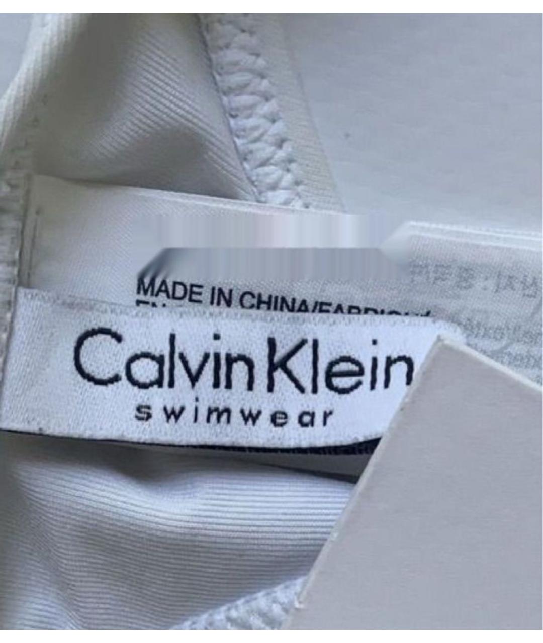 CALVIN KLEIN Белый купальник, фото 4