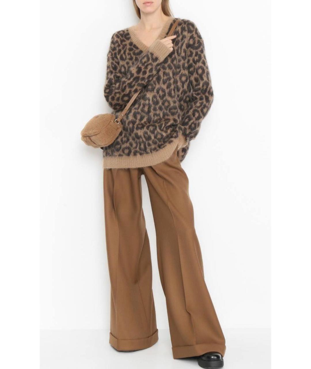 'S MAX MARA Коричневый шерстяной джемпер / свитер, фото 3