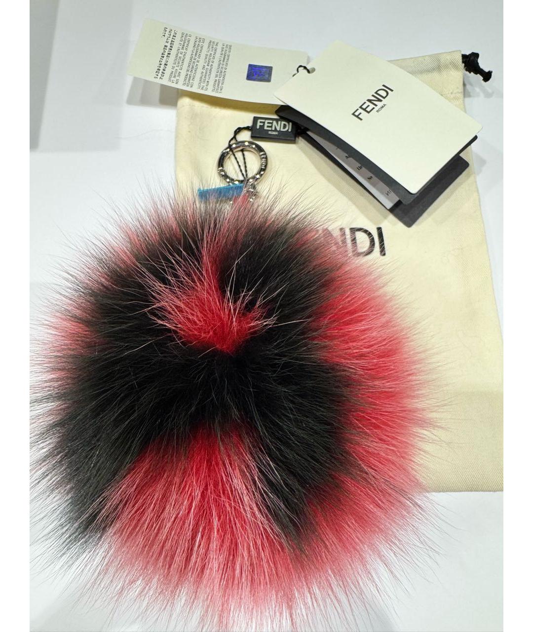 FENDI Красный брелок, фото 4