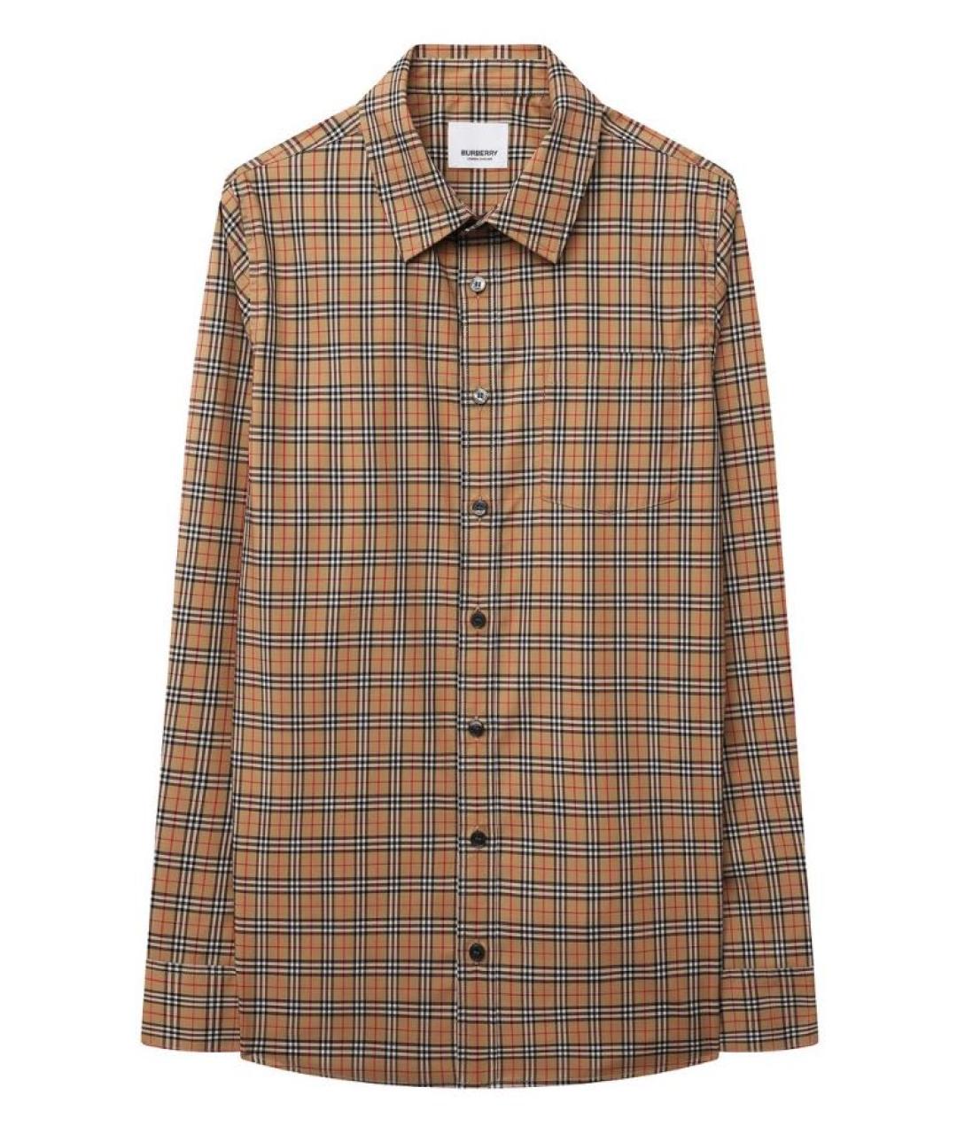 BURBERRY Бежевая хлопковая детская рубашка, фото 1