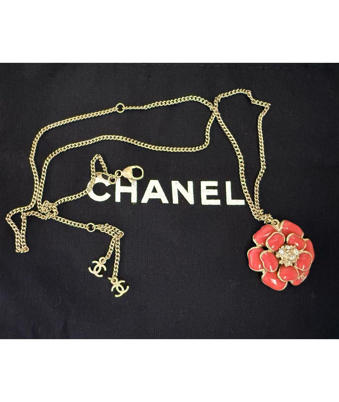 CHANEL Коралловое металлическое колье, фото 3