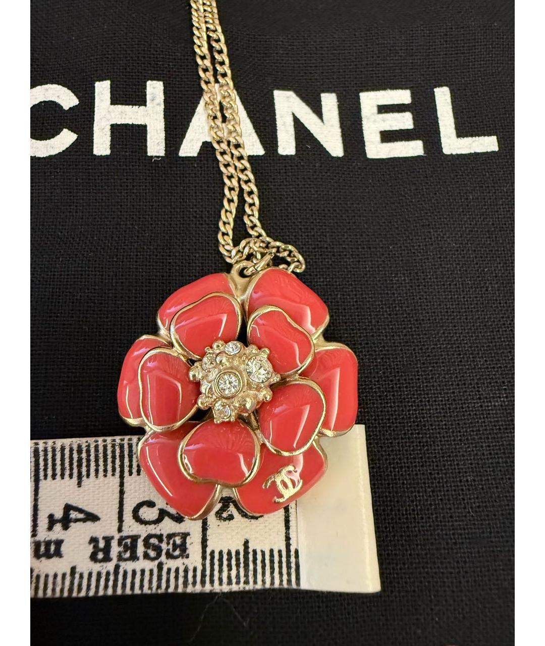CHANEL Коралловое металлическое колье, фото 7