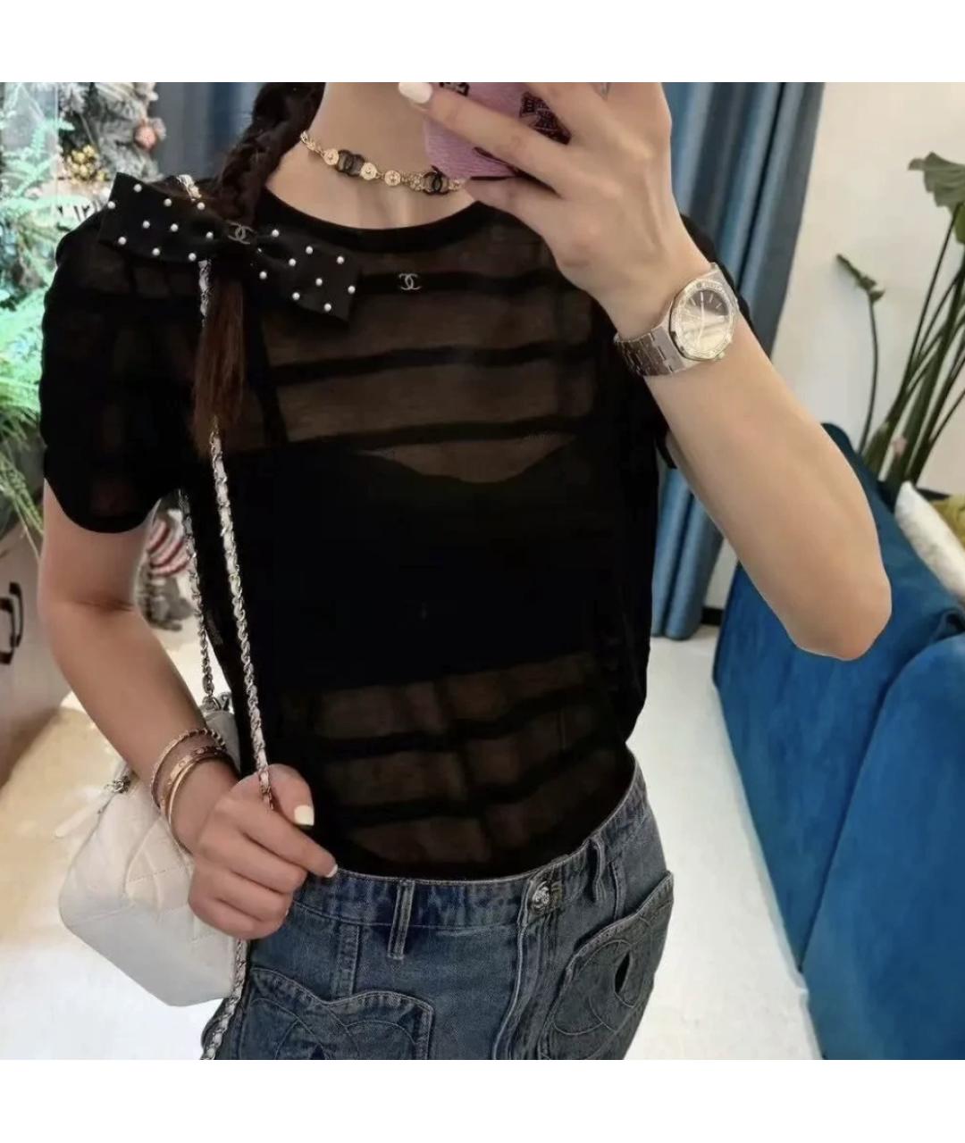 CHANEL Черная майка, фото 8