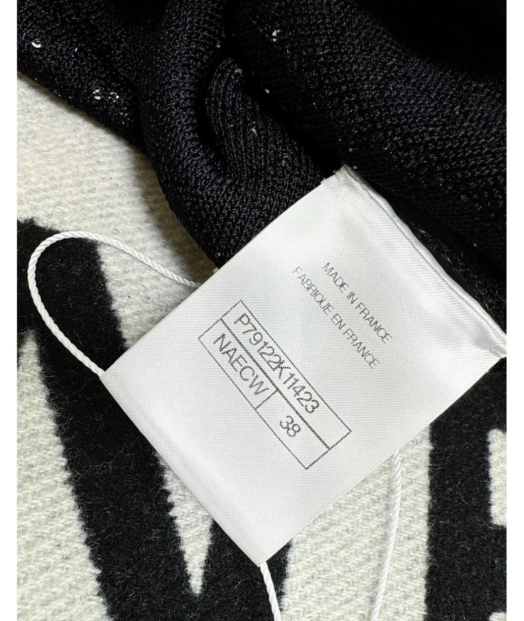 CHANEL Черное вискозное повседневное платье, фото 8