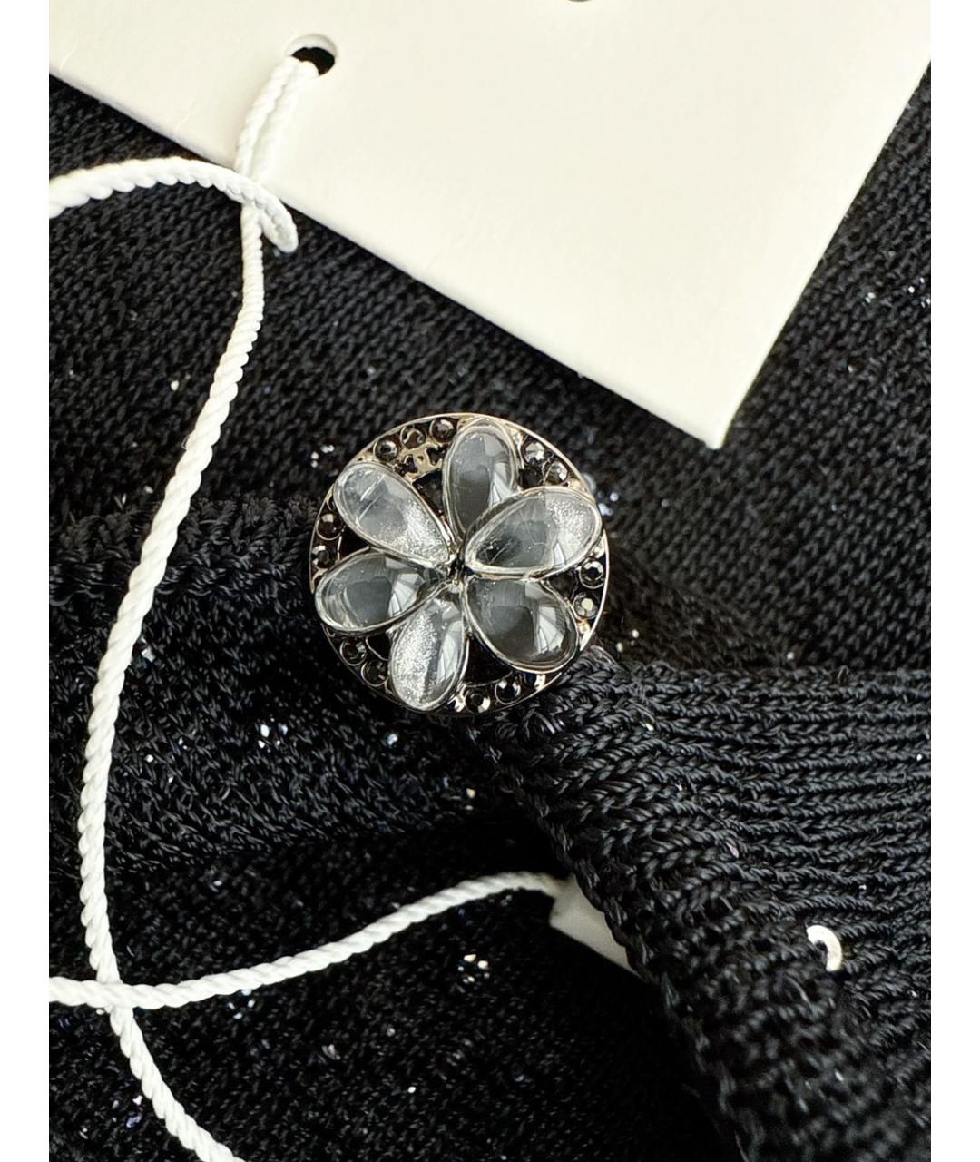 CHANEL Черное вискозное повседневное платье, фото 7