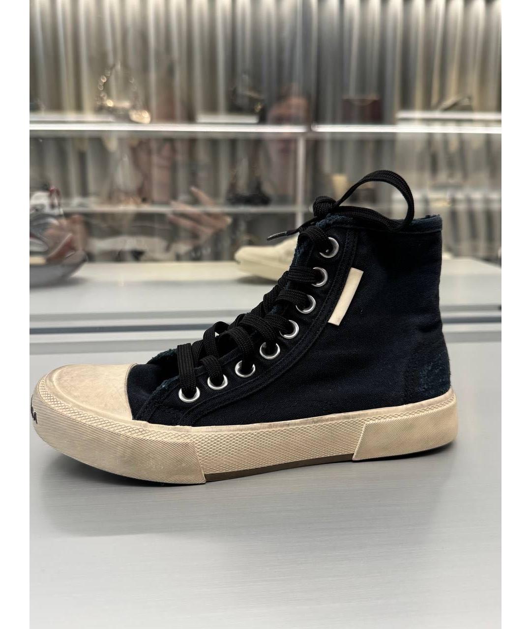 BALENCIAGA Черные текстильные кеды, фото 4