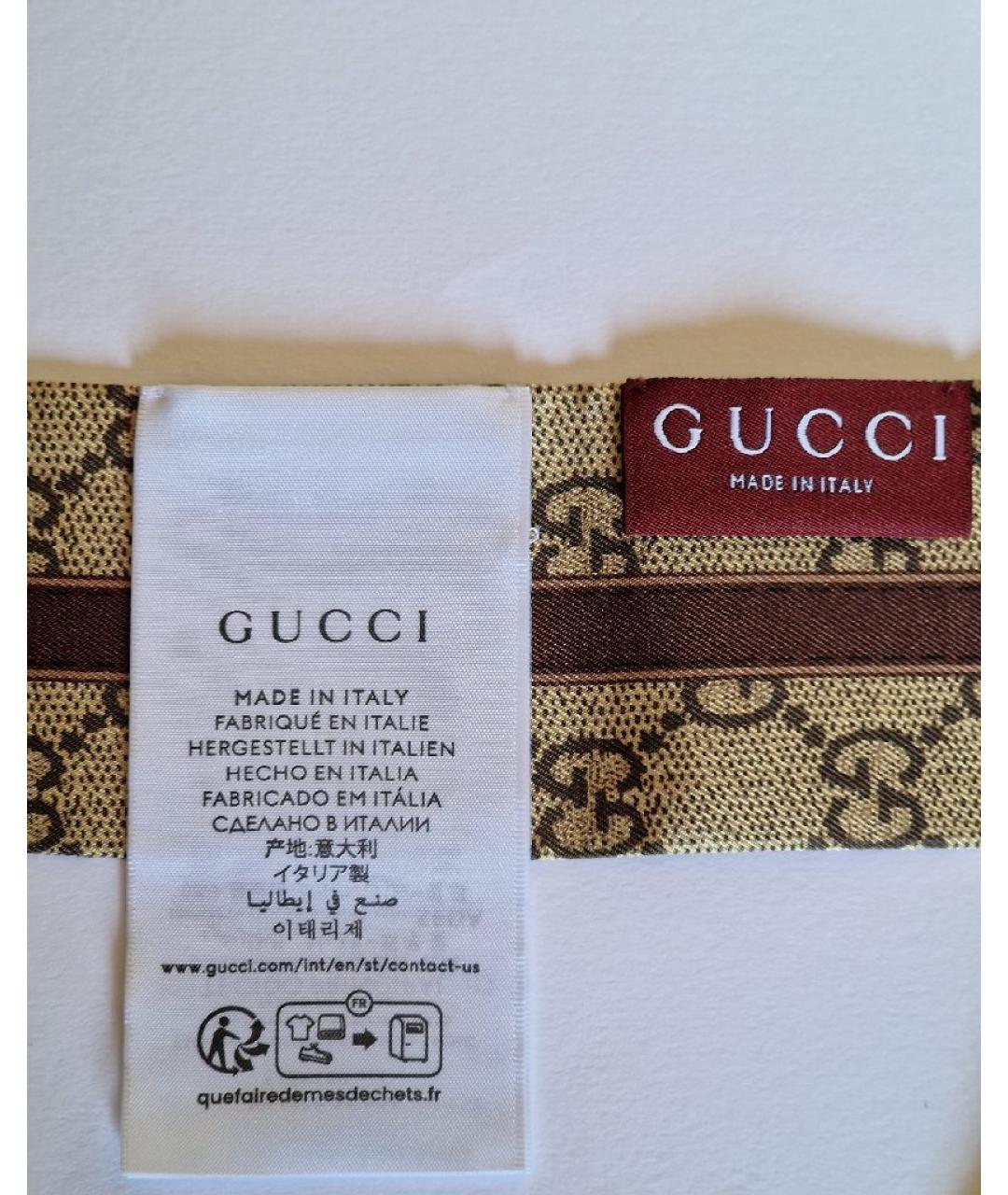 GUCCI Мульти шелковый шарф, фото 6