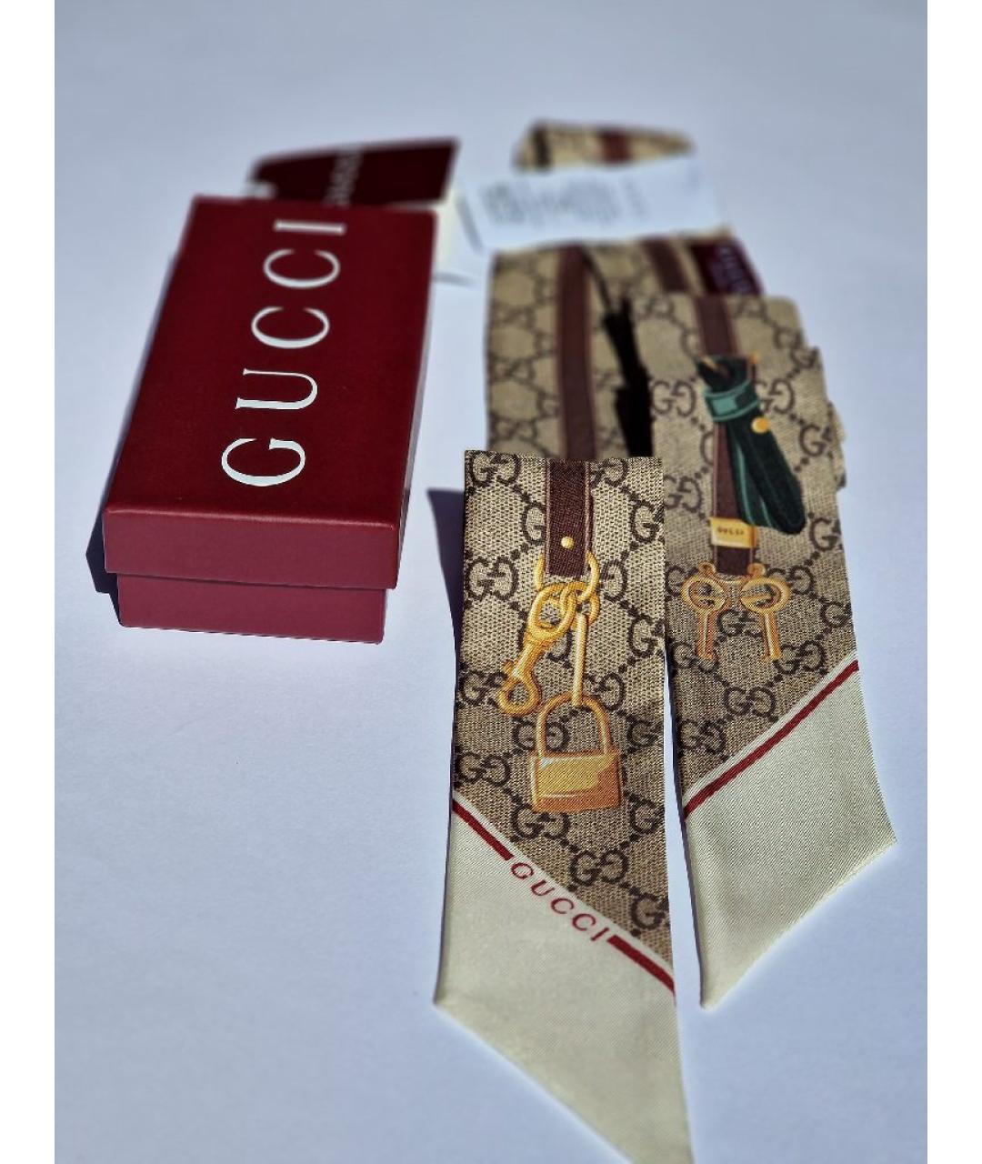 GUCCI Мульти шелковый шарф, фото 4