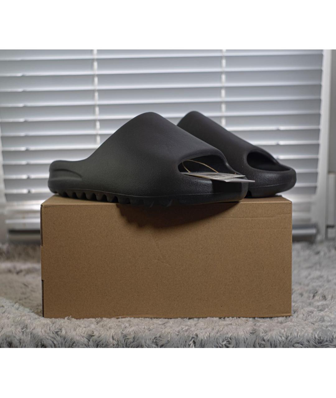 ADIDAS YEEZY Черные шлепанцы, фото 2