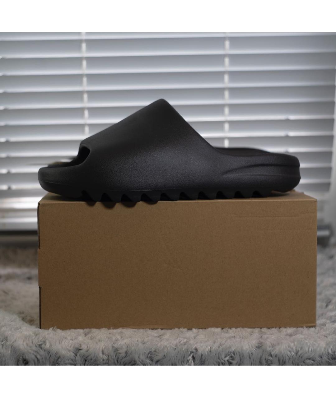 ADIDAS YEEZY Черные шлепанцы, фото 8