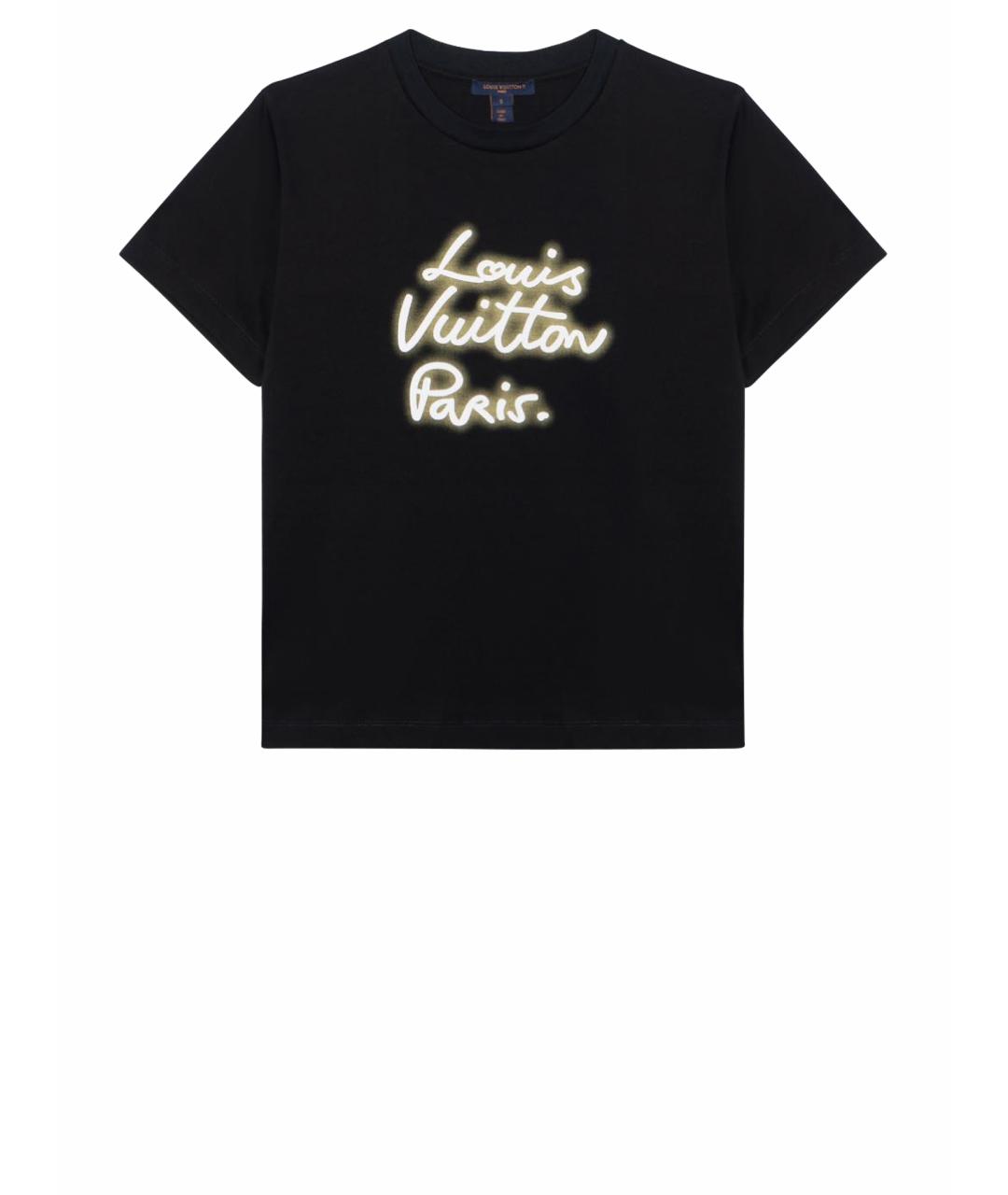 LOUIS VUITTON Черная хлопковая футболка, фото 1