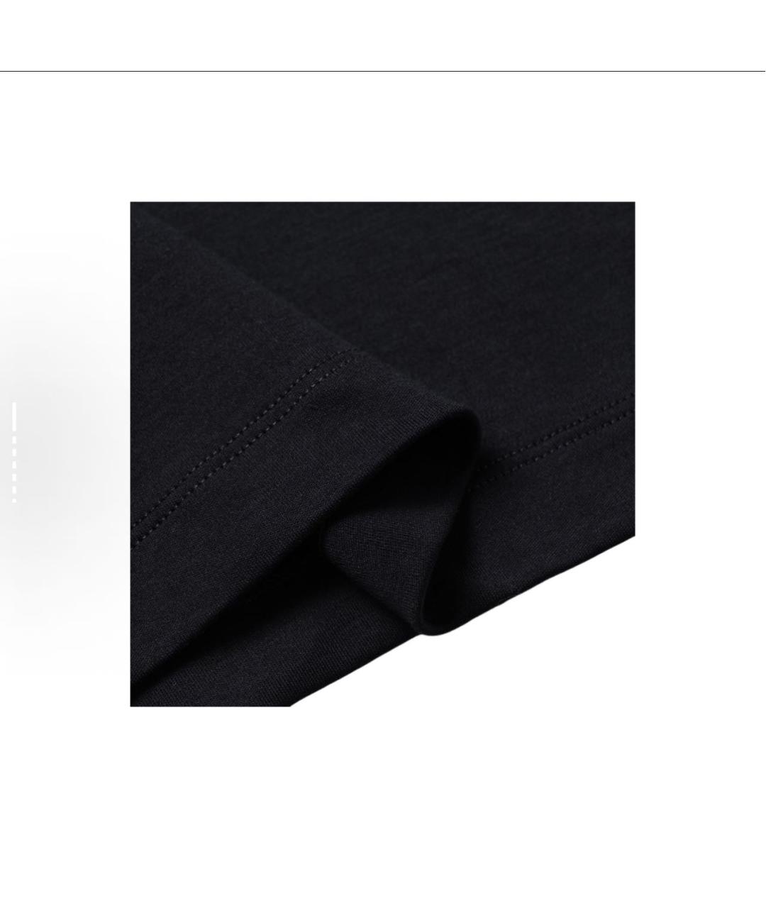 LOUIS VUITTON Черная хлопковая футболка, фото 7