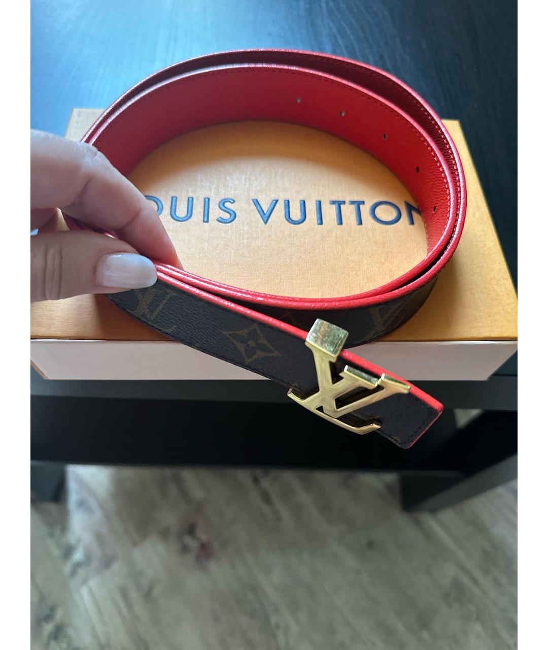 LOUIS VUITTON Коричневый ремень, фото 5