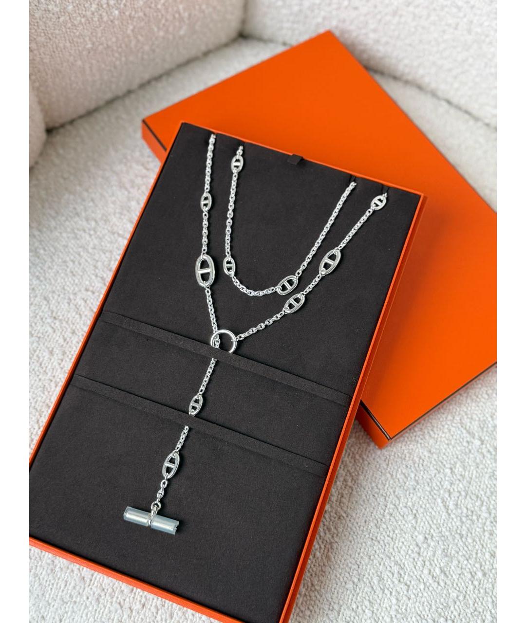 HERMES Серебряное серебряное колье, фото 4