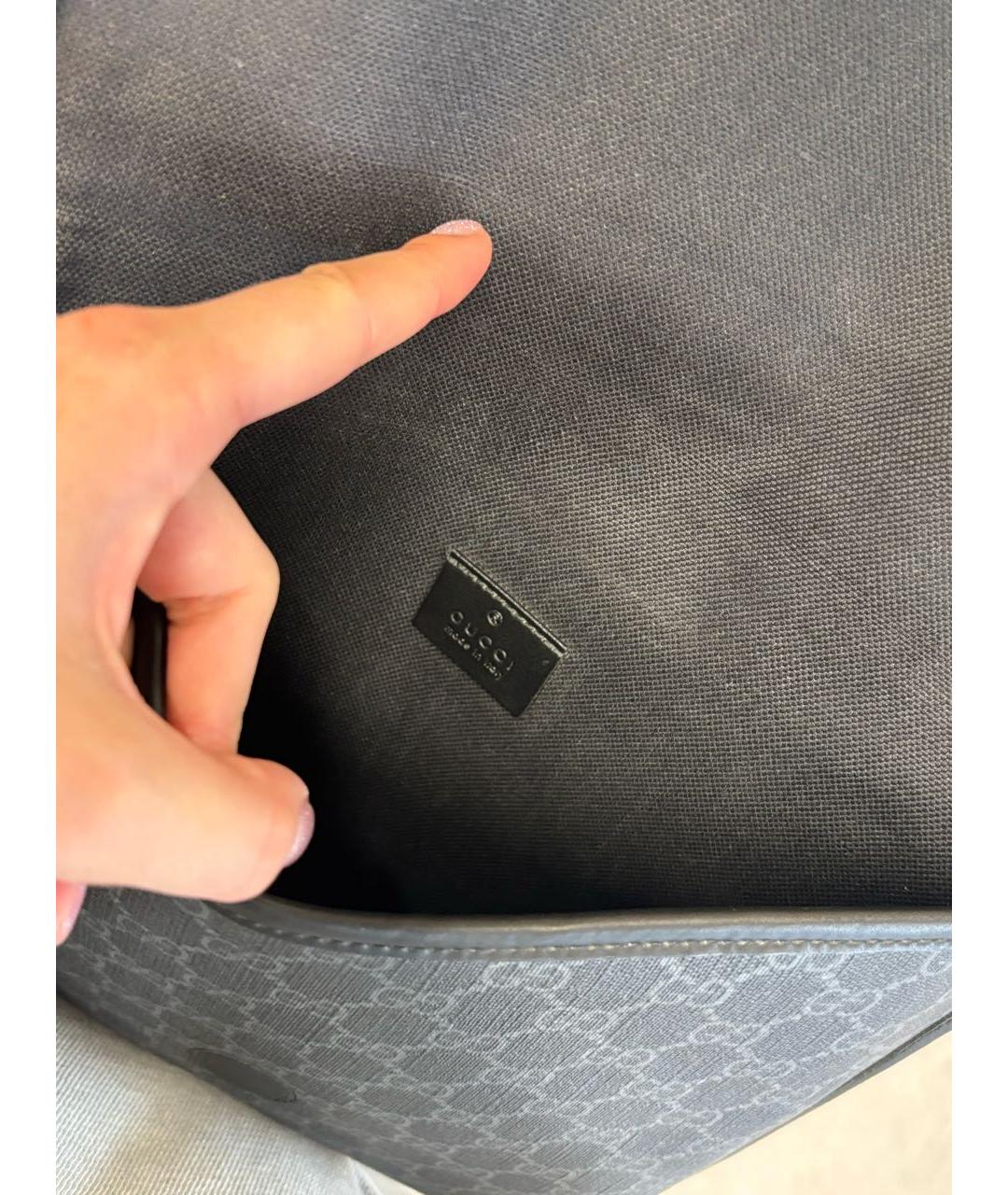 GUCCI Антрацитовая сумка на плечо, фото 6