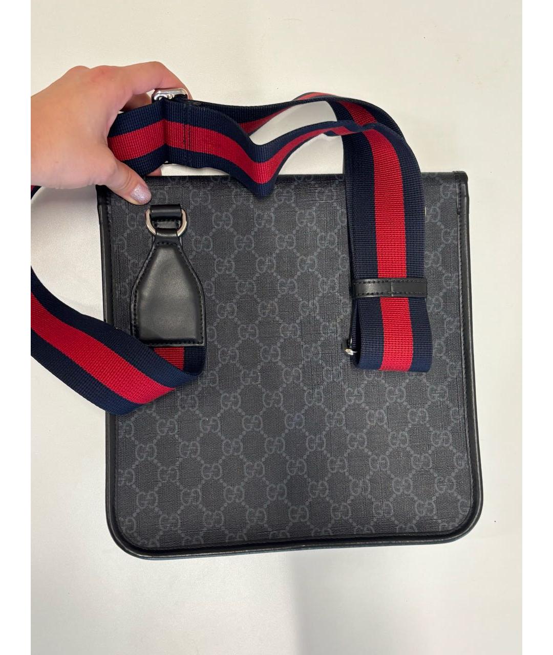 GUCCI Антрацитовая сумка на плечо, фото 9