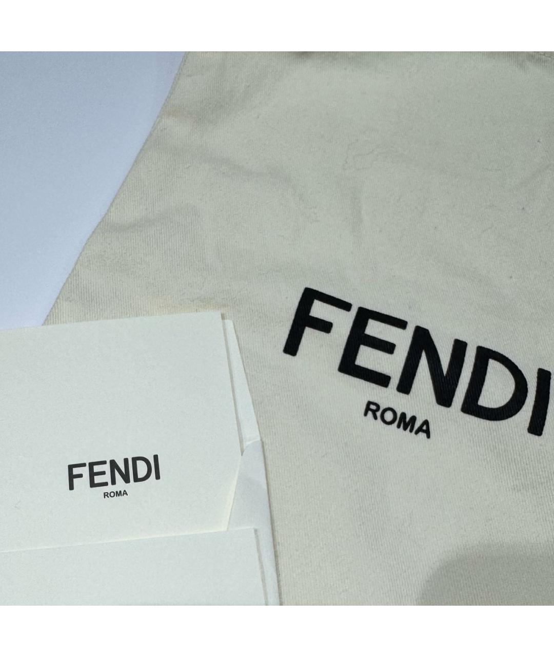 FENDI Бордовый кожаный ремень, фото 6