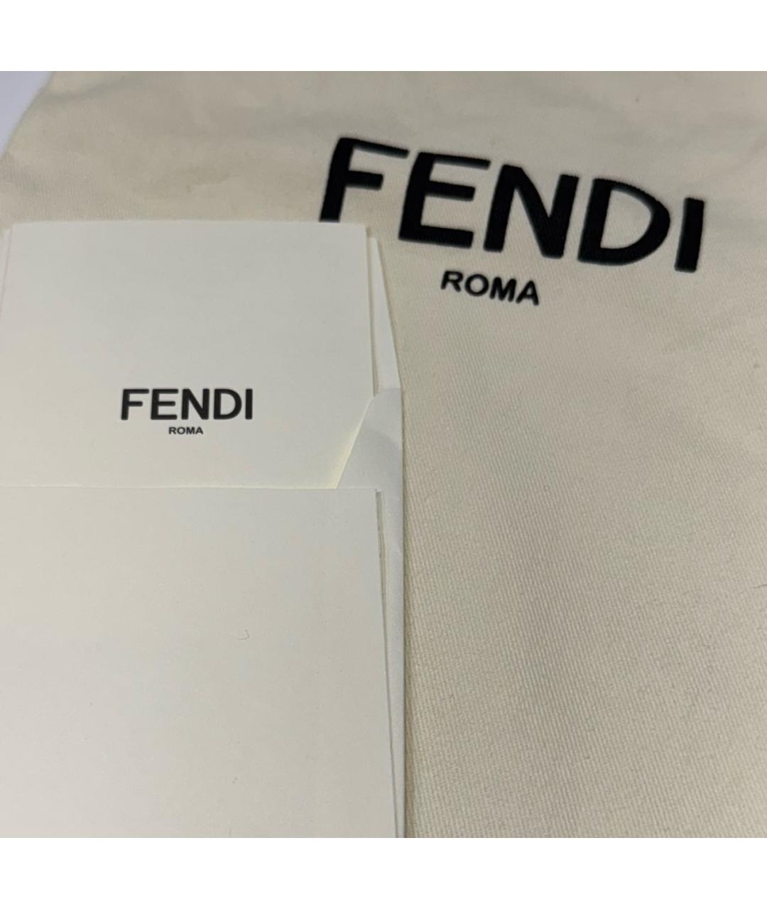 FENDI Голубой кожаный ремень, фото 6