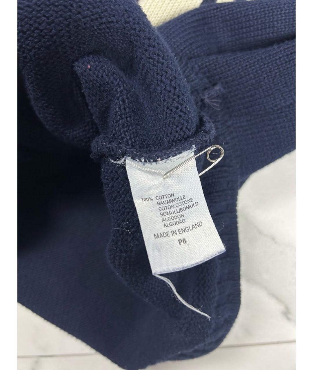BURBERRY Темно-синий хлопковый джемпер / свитер, фото 3
