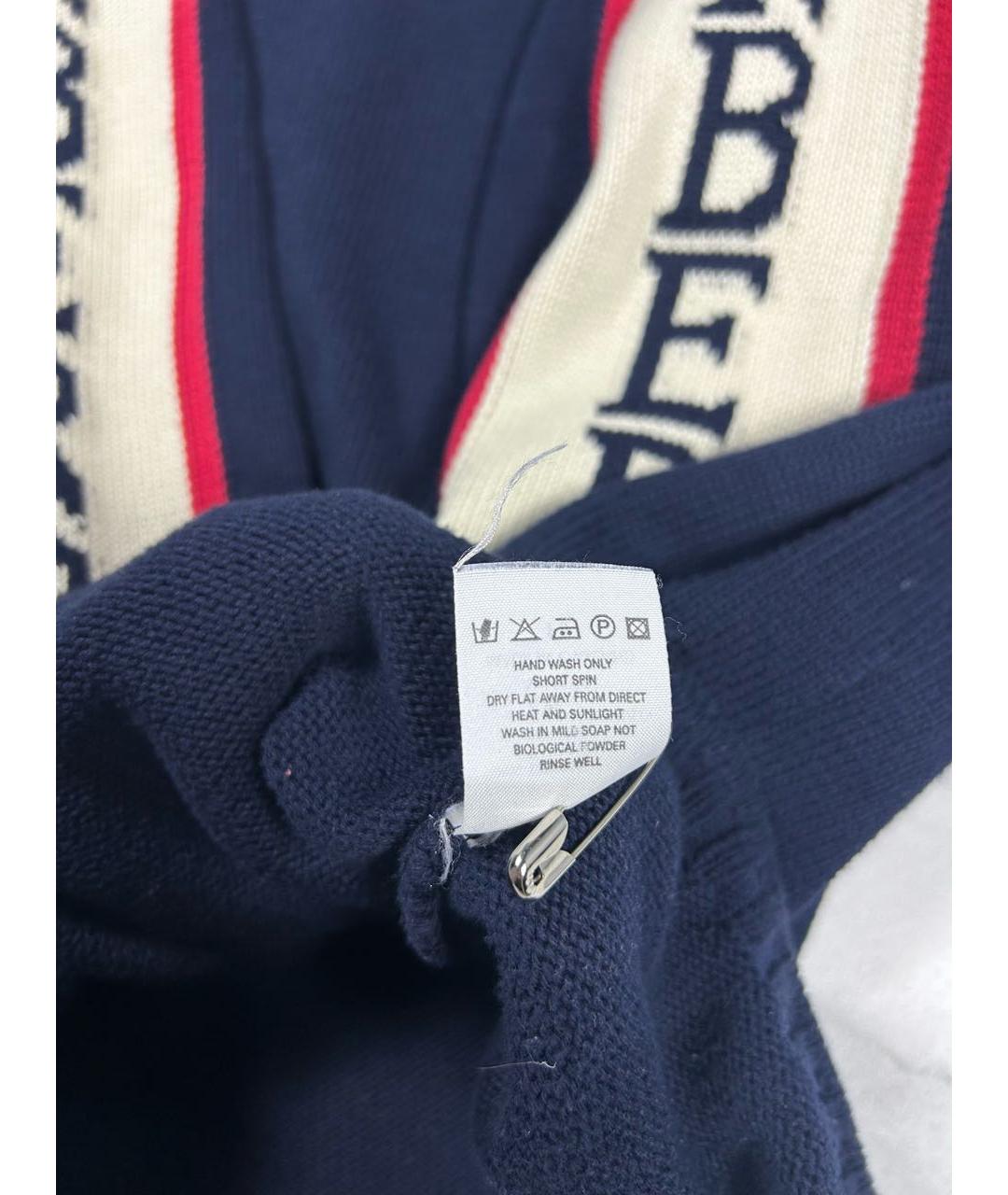 BURBERRY Темно-синий хлопковый джемпер / свитер, фото 4
