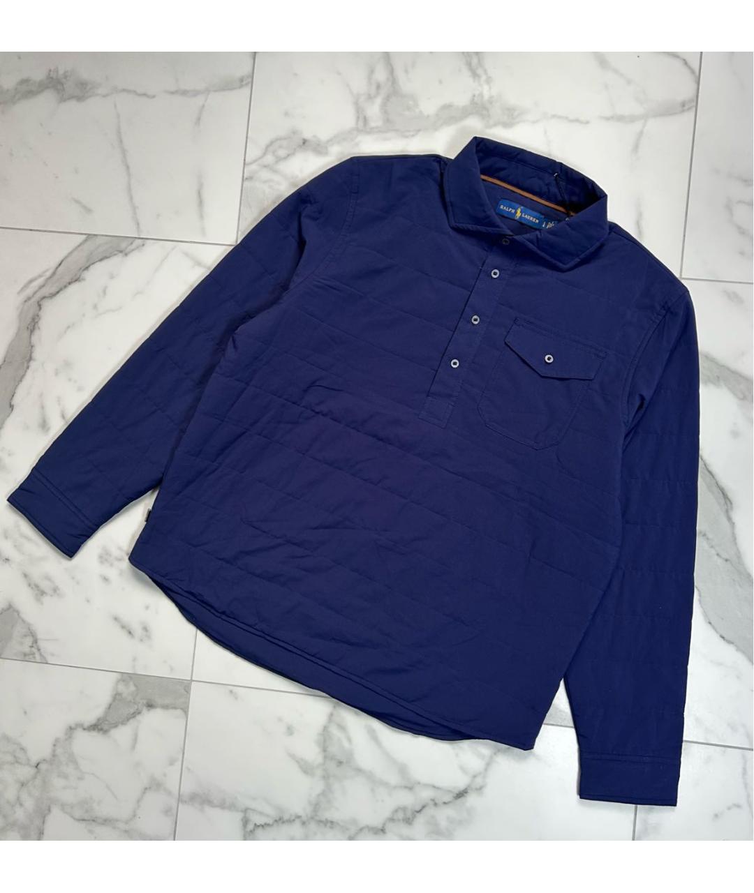 POLO RALPH LAUREN Синяя хлопко-эластановая куртка, фото 5