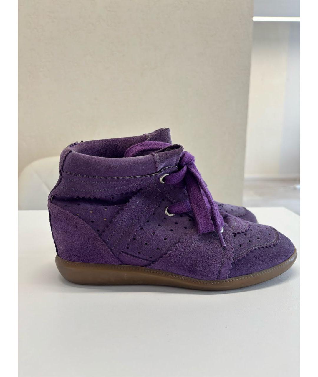 ISABEL MARANT Фиолетовые замшевые кеды, фото 6