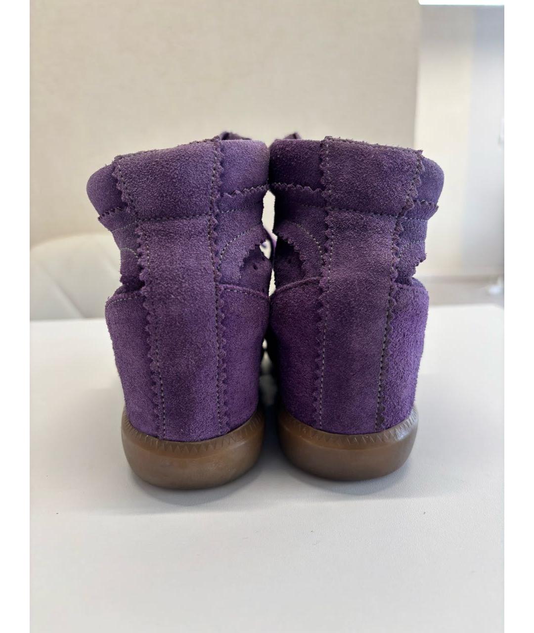 ISABEL MARANT Фиолетовые замшевые кеды, фото 4