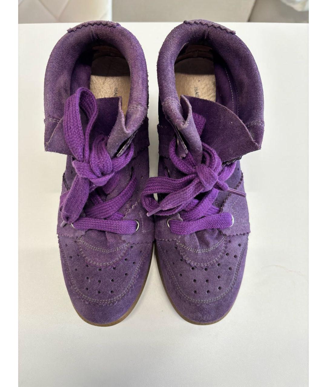 ISABEL MARANT Фиолетовые замшевые кеды, фото 3