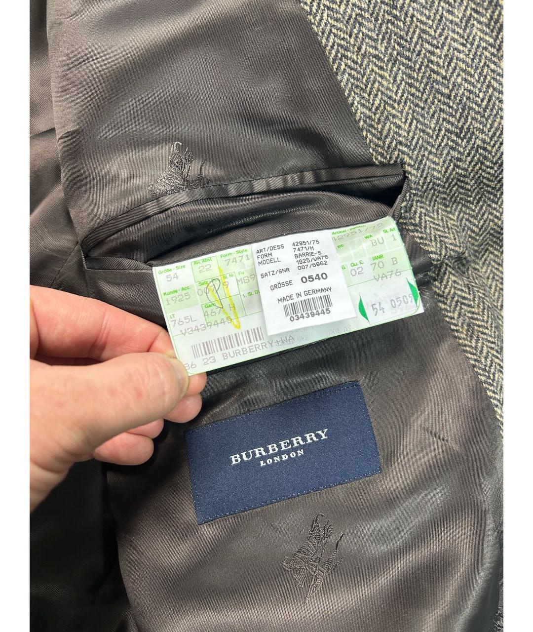 BURBERRY Коралловый шерстяной пиджак, фото 4