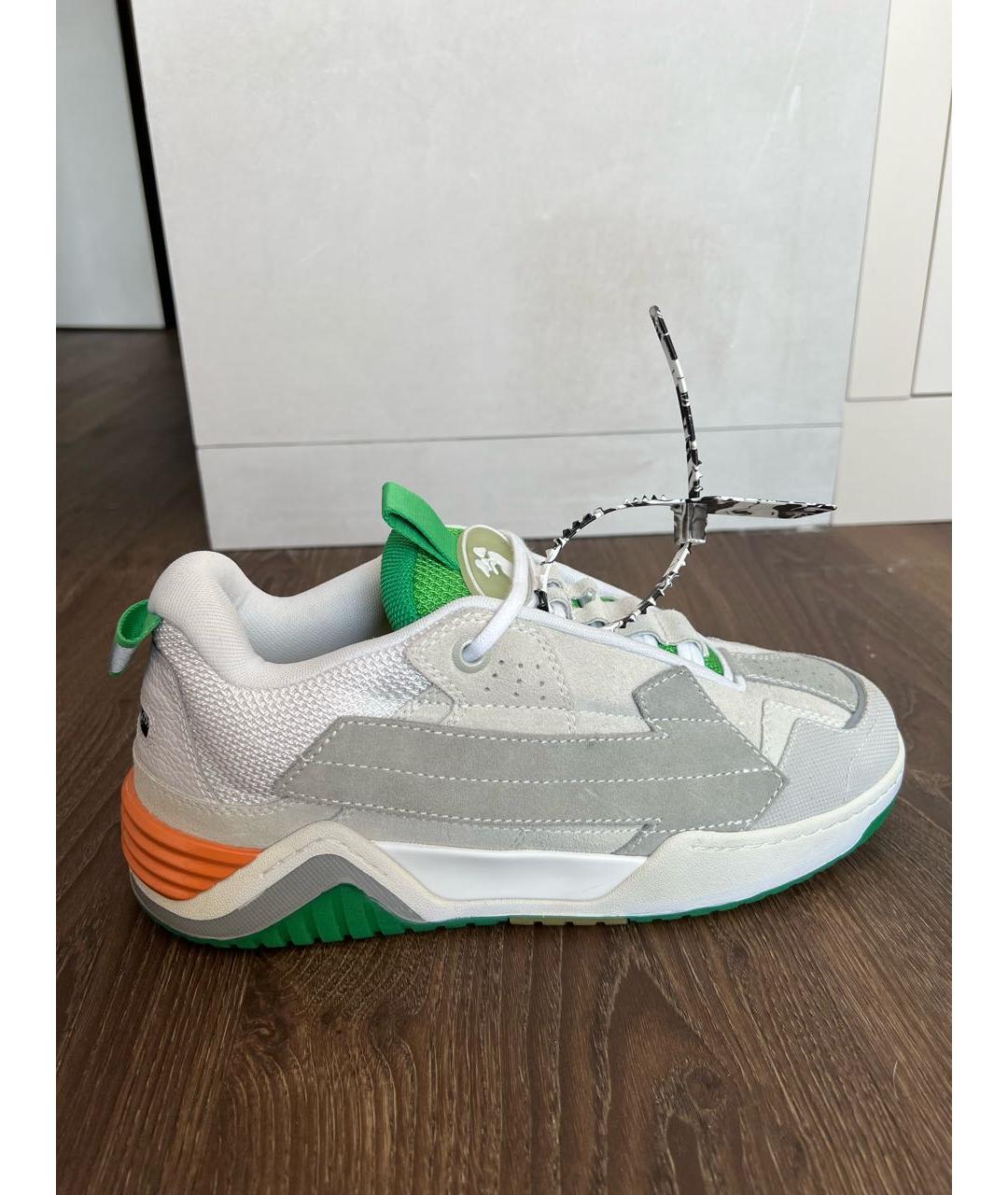 OFF-WHITE Серые замшевые низкие кроссовки / кеды, фото 7