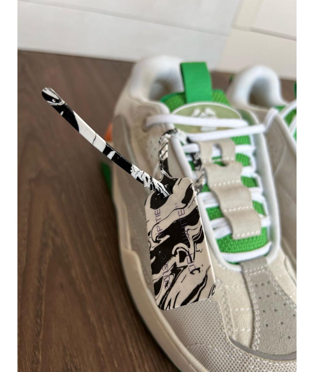 OFF-WHITE Серые замшевые низкие кроссовки / кеды, фото 5