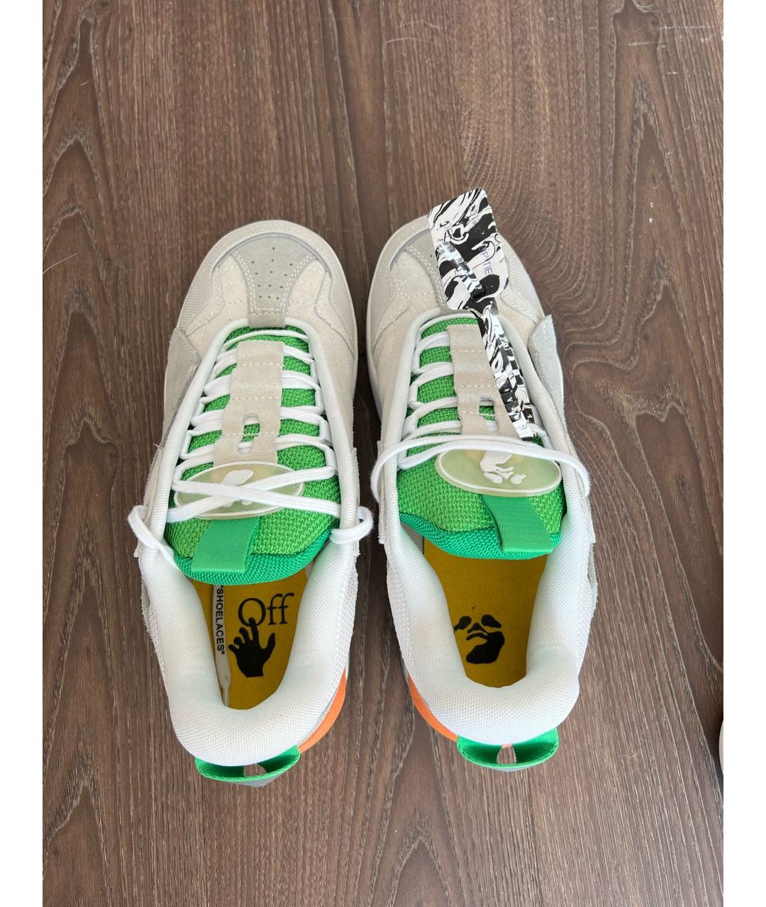 OFF-WHITE Серые замшевые низкие кроссовки / кеды, фото 3