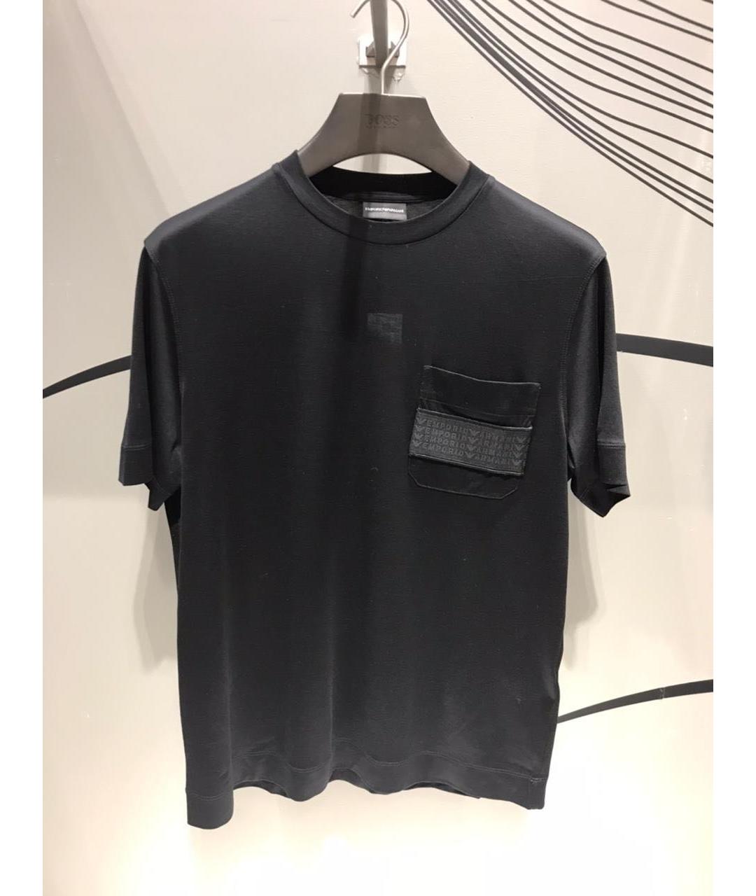 EMPORIO ARMANI Черная футболка, фото 3