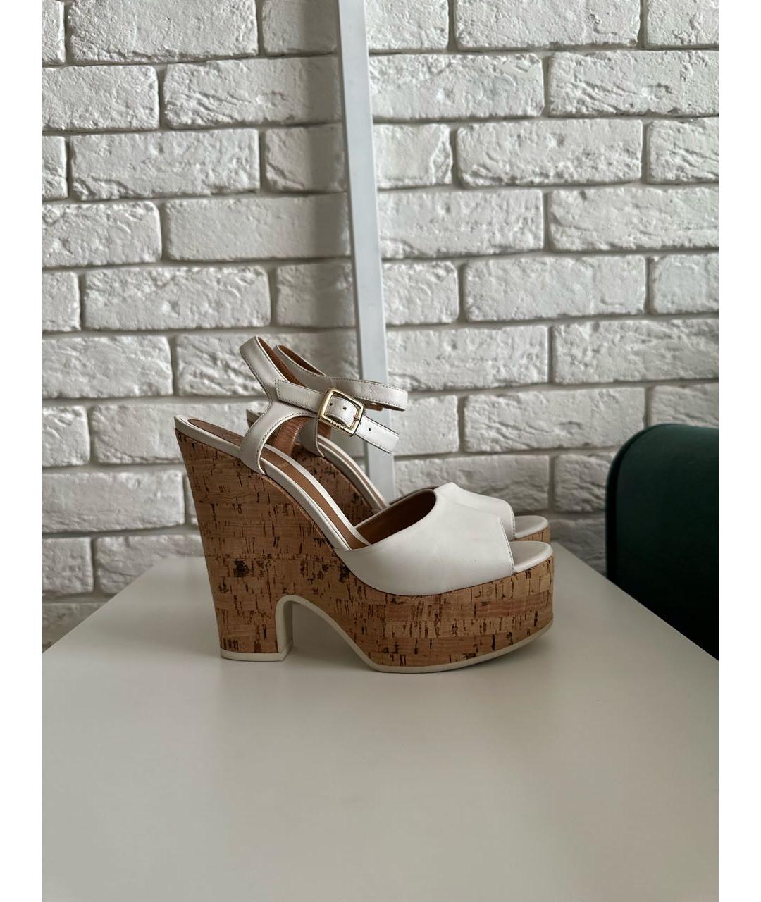 FENDI Белые нубуковые босоножки, фото 7
