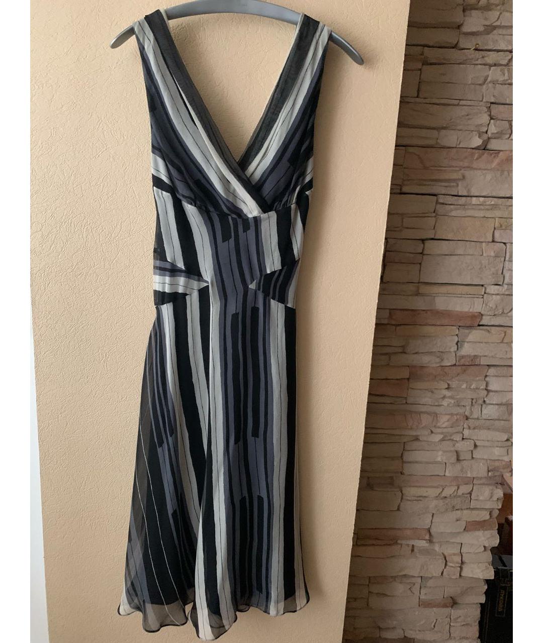 DIANE VON FURSTENBERG Антрацитовое шелковое коктейльное платье, фото 4