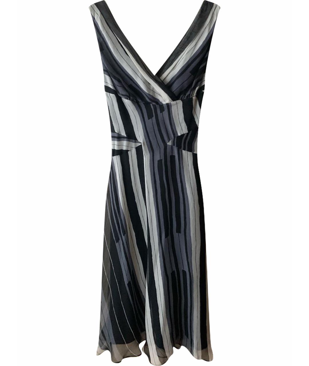 DIANE VON FURSTENBERG Антрацитовое шелковое коктейльное платье, фото 1