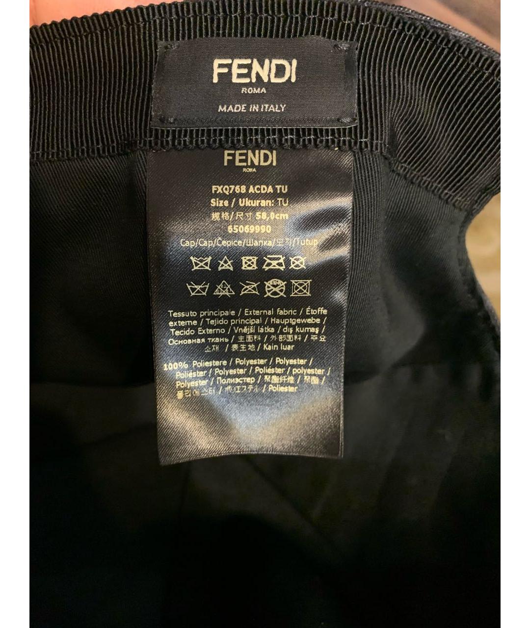 FENDI Коричневая хлопковая кепка/бейсболка, фото 7