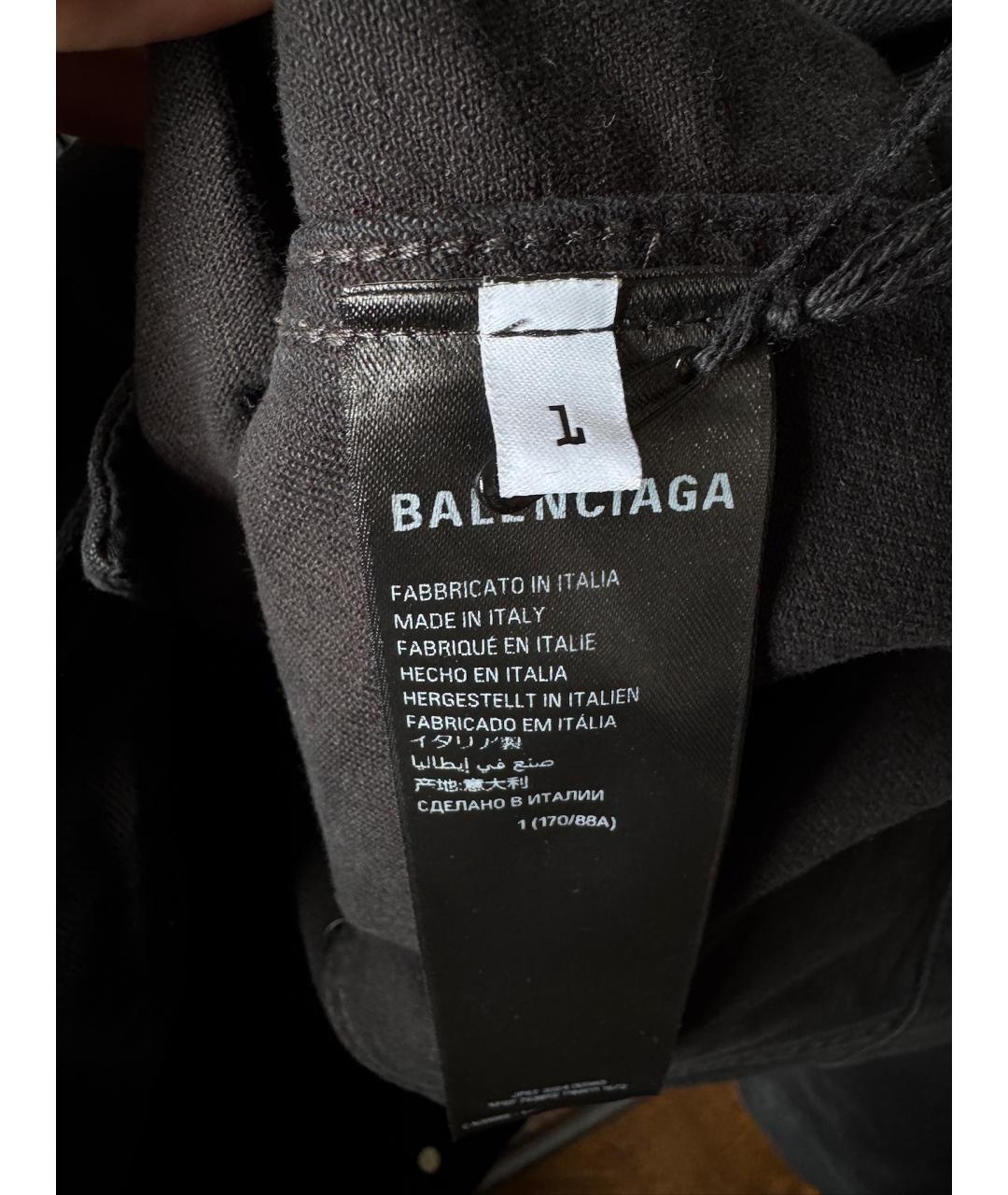 BALENCIAGA Черная хлопковая куртка, фото 8