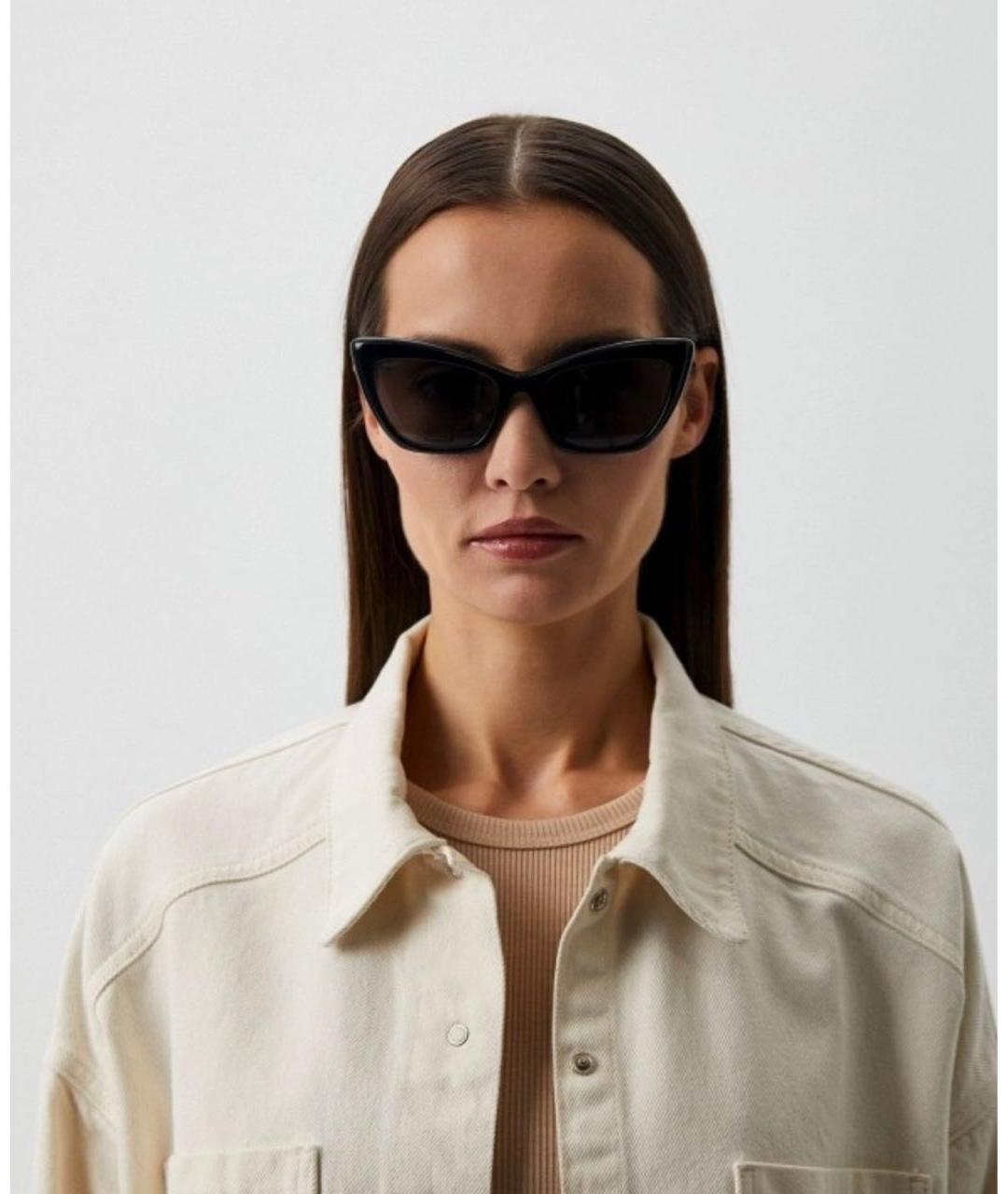 MAX MARA Черные пластиковые солнцезащитные очки, фото 6